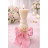 Lumanare cununie roz