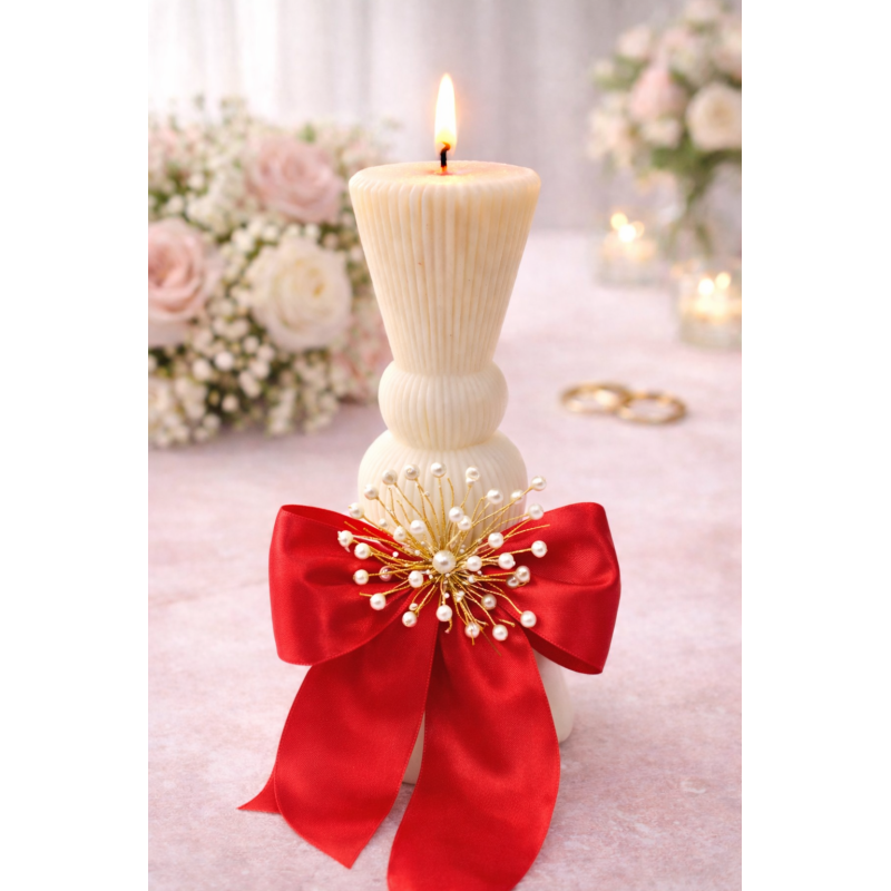 Lumanare cununie rosu